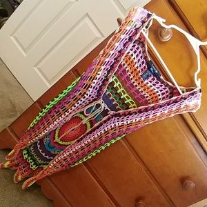 Colorful cardigan!!🌈